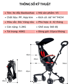 Xe day Baobaohao V5 gap gon tien loi