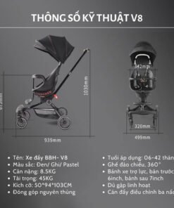 Xe đẩy Baobaohao V8- 2 chiều