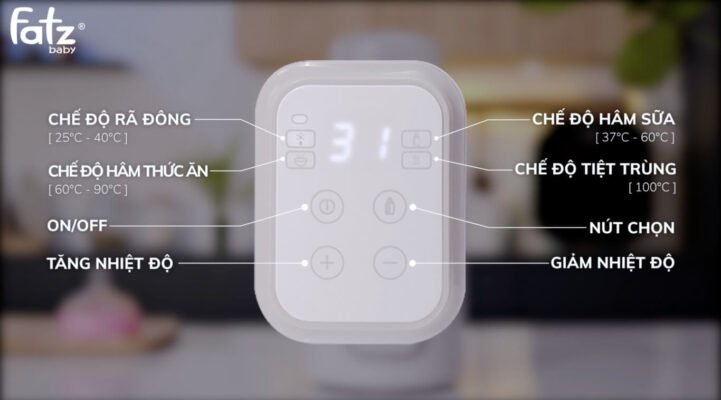 Máy hâm sữa Fatz Baby tiệt trùng Mono 7 FB3010TN Máy hâm sữa Fatz Baby tiệt trùng Mono 7 FB3010TN
