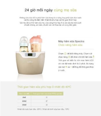 Máy hâm sữa Spectra tiệt trùng đa năng