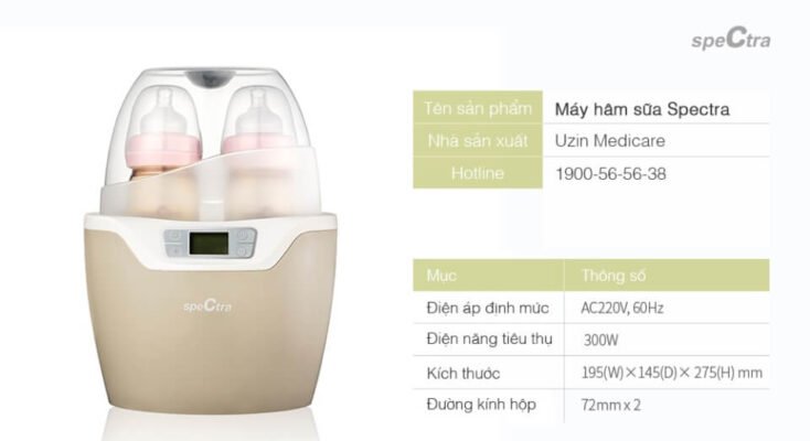 Máy hâm sữa Spectra tiệt trùng đa năng