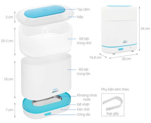 Máy tiệt trùng Philips Avent 3in1 SCF284.02